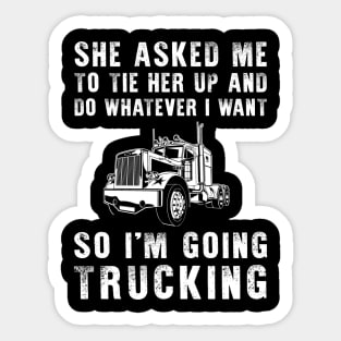 On the Road to Laughter: Embrace Your Playful Trucking Adventures! Sticker